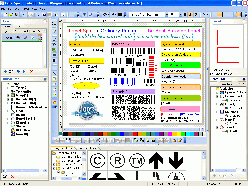 Label Spirit Enterprise screenshot